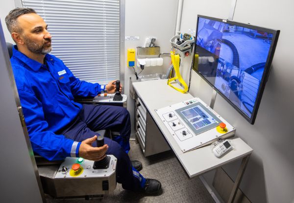 KOKS Robotics Sakal control cabin hazardous waste cleaning robot